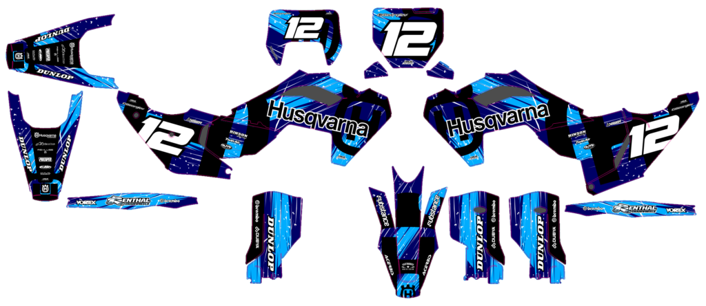 Husqvarna custom motocross graphics design HUS25-38