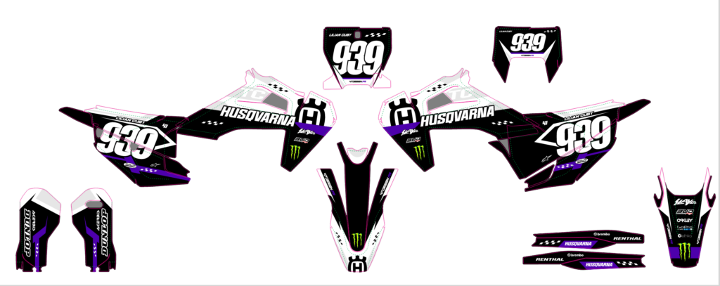 Husqvarna custom motocross graphics design HUS25-39