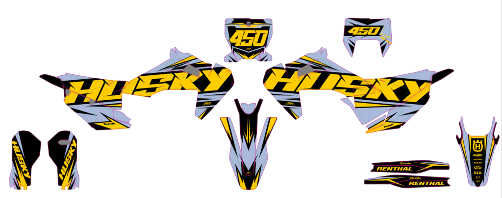 Husqvarna custom motocross graphics design HUS25-4