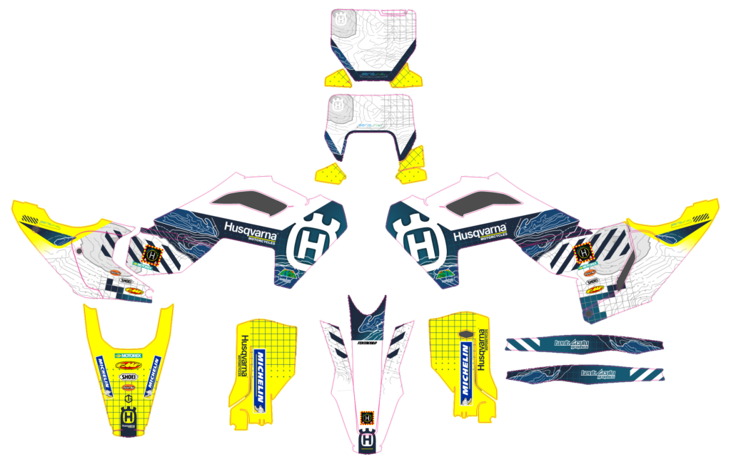 Husqvarna custom motocross graphics design HUS25-40