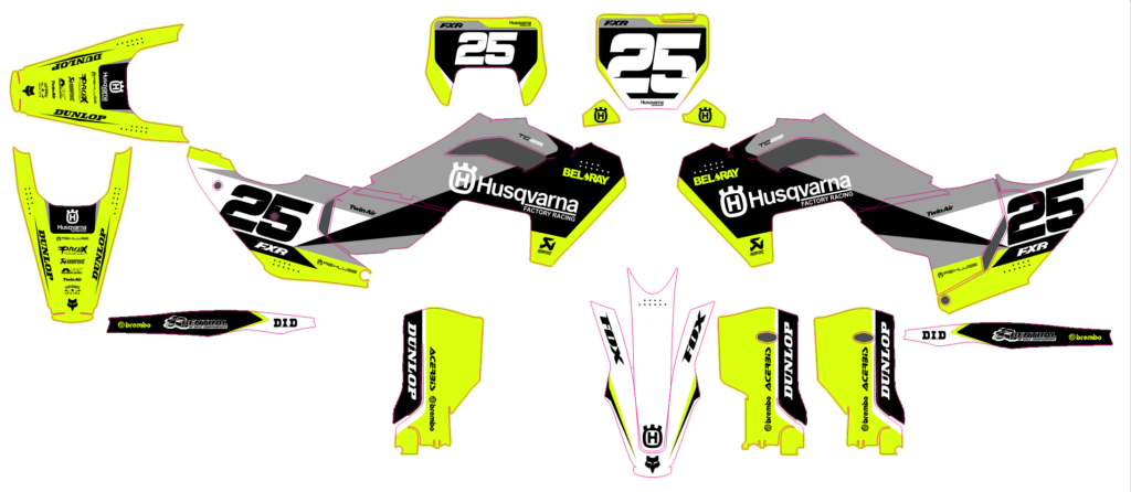 Husqvarna custom motocross graphics design HUS25-6