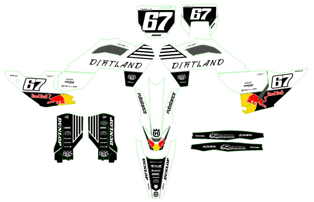 Husqvarna custom motocross graphics design HUS25-9