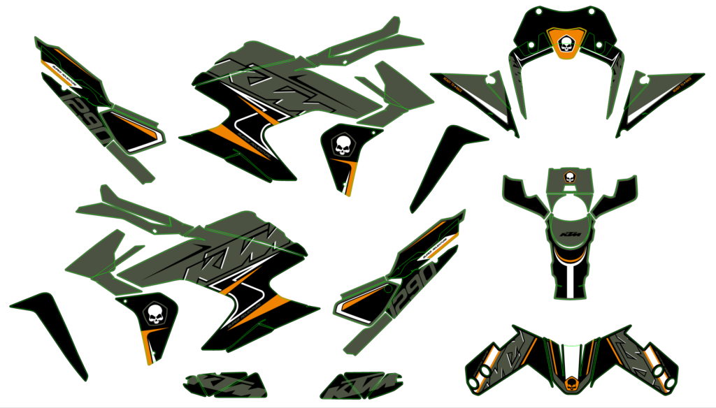 KTM custom motocross graphics design KTM25-108