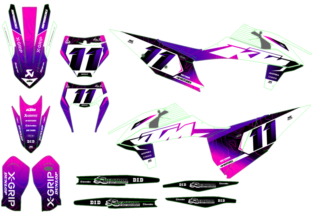 KTM custom motocross graphics design KTM25-123