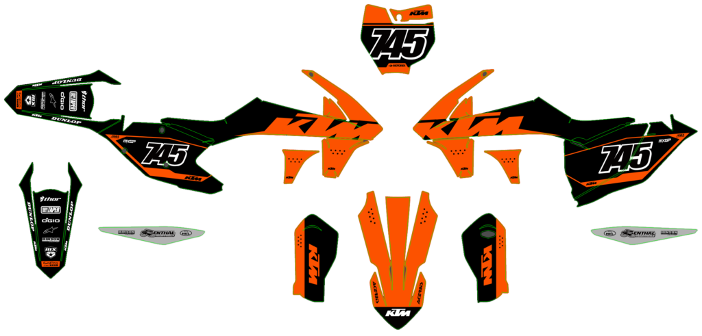 KTM custom motocross graphics design KTM25-125