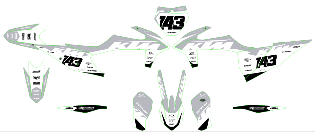 KTM custom motocross graphics design KTM25-127