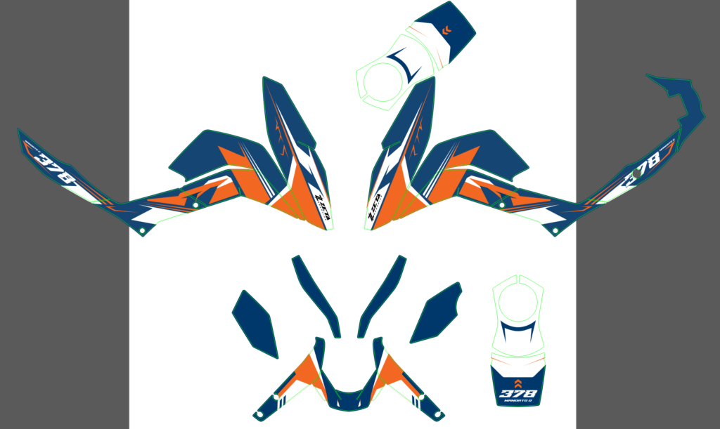 KTM custom motocross graphics design KTM25-128