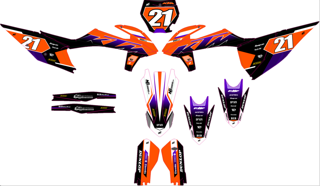 KTM custom motocross graphics design KTM25-129