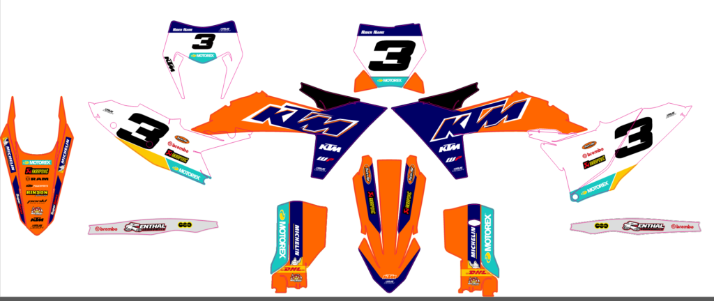KTM custom motocross graphics design KTM25-132