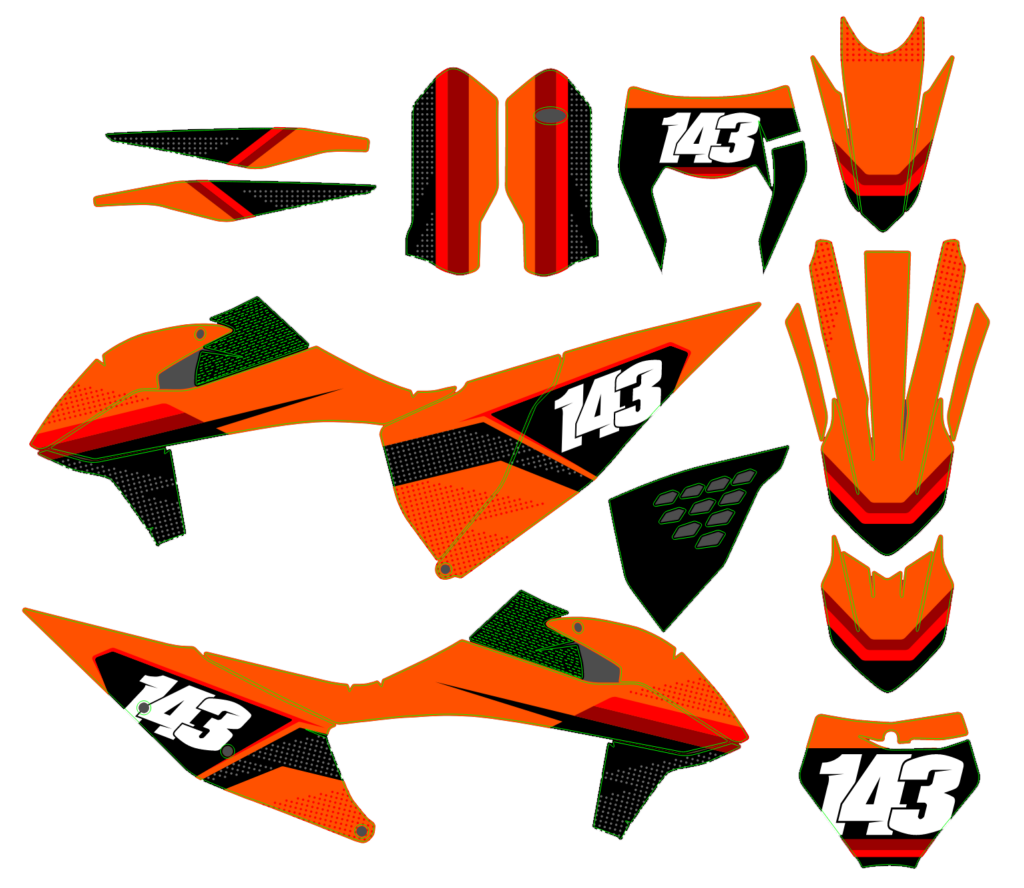 KTM custom motocross graphics design KTM25-134