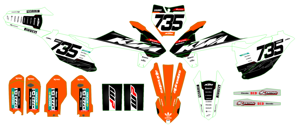 KTM custom motocross graphics design KTM25-135