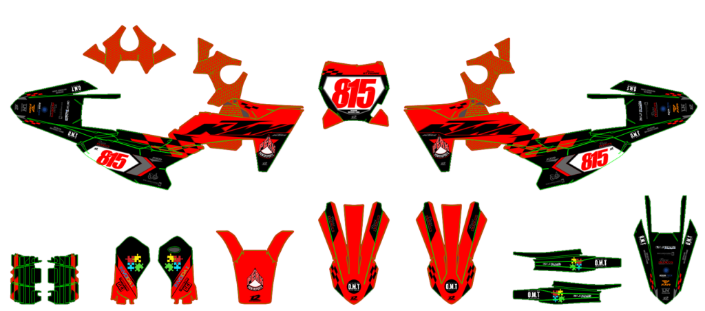 KTM custom motocross graphics design KTM25-137