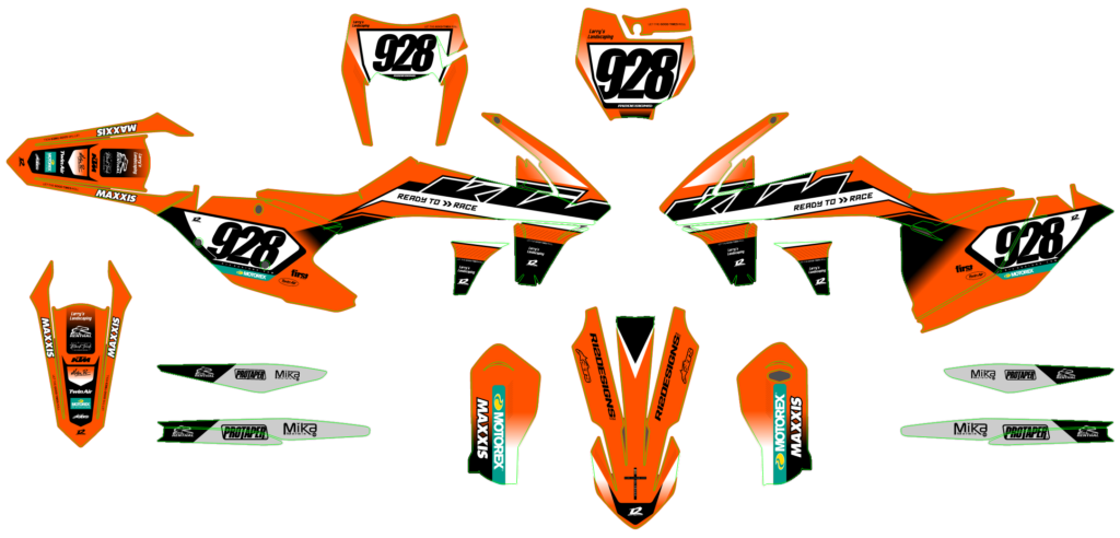KTM custom motocross graphics design KTM25-139