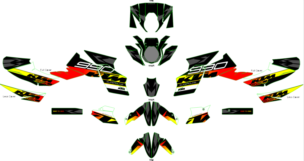 KTM custom motocross graphics design KTM25-141