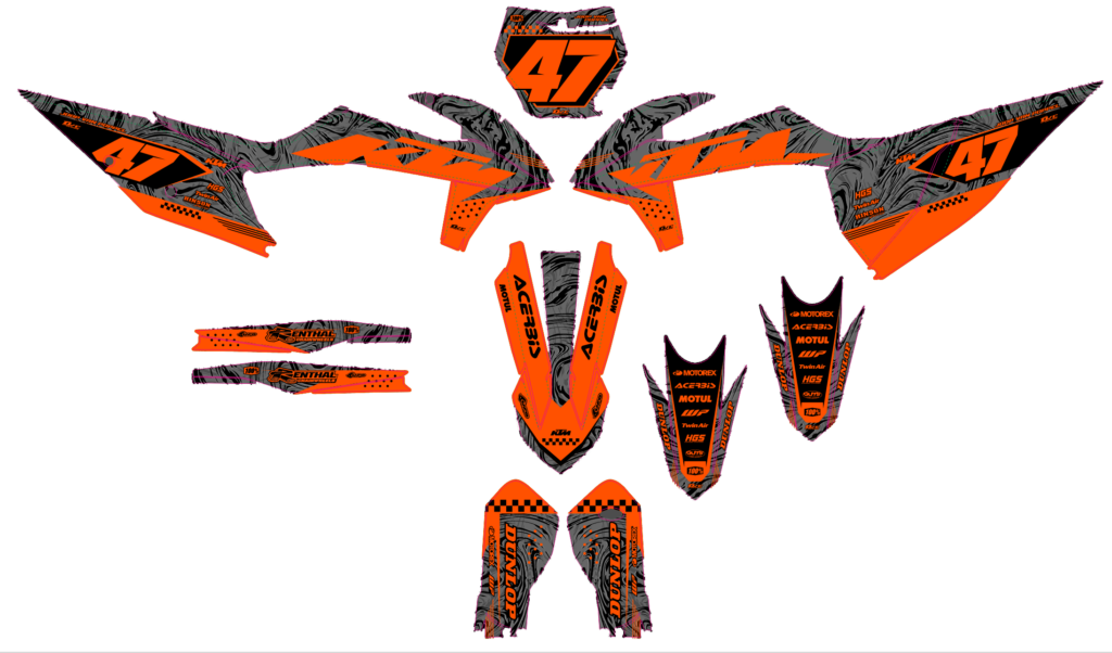 KTM custom motocross graphics design KTM25-142