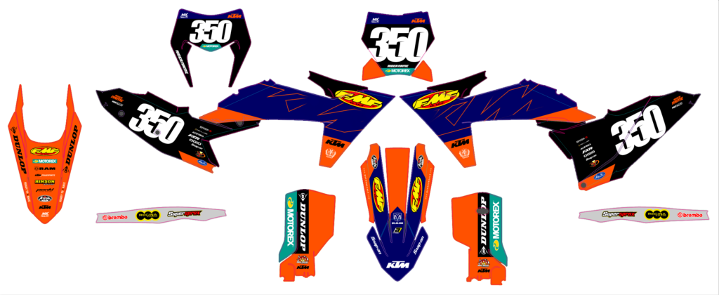 KTM custom motocross graphics design KTM25-154