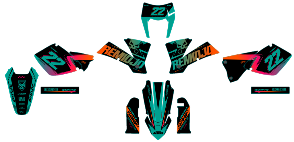 KTM custom motocross graphics design KTM25-155
