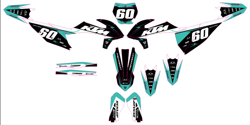 KTM custom motocross graphics design KTM25-156