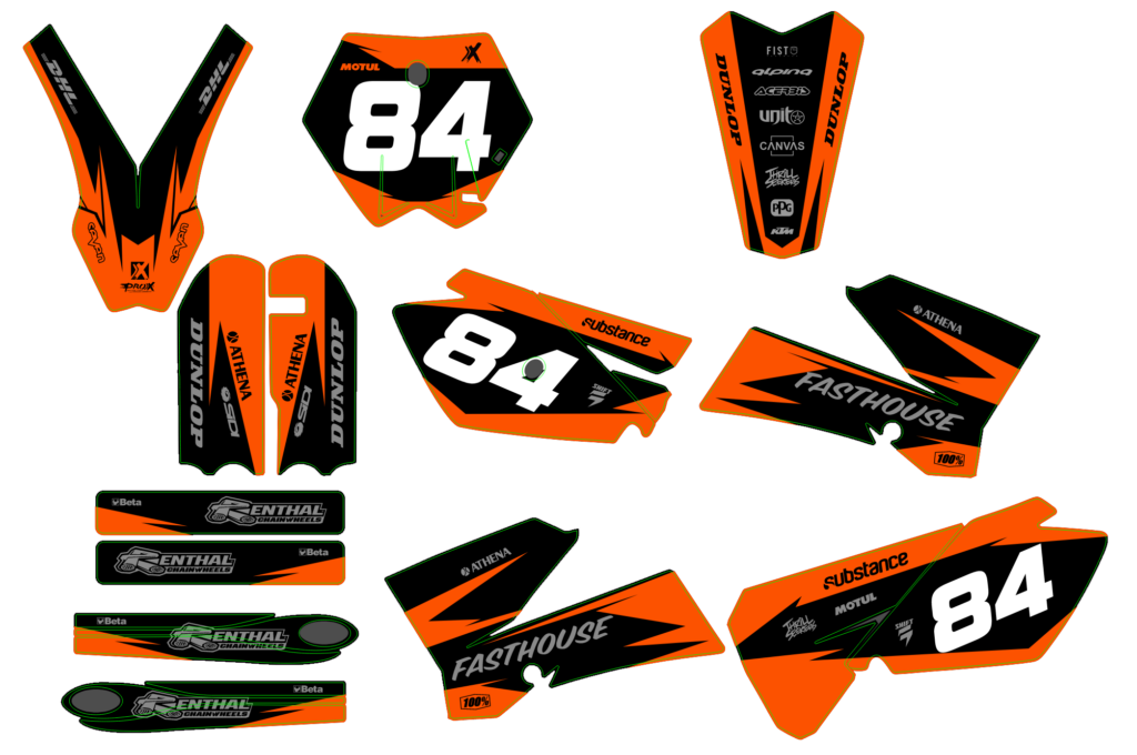KTM custom motocross graphics design KTM25-158