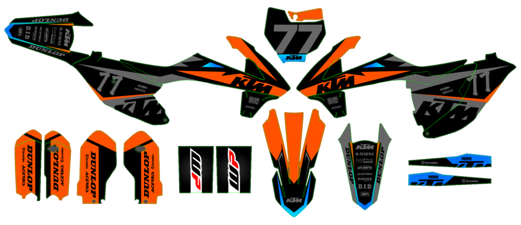 KTM custom motocross graphics design KTM25-159