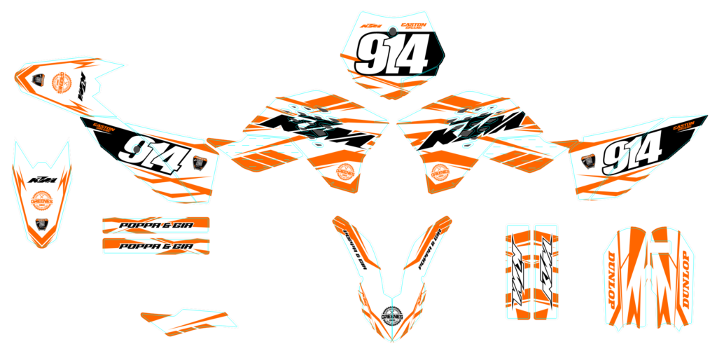 KTM custom motocross graphics design KTM25-162