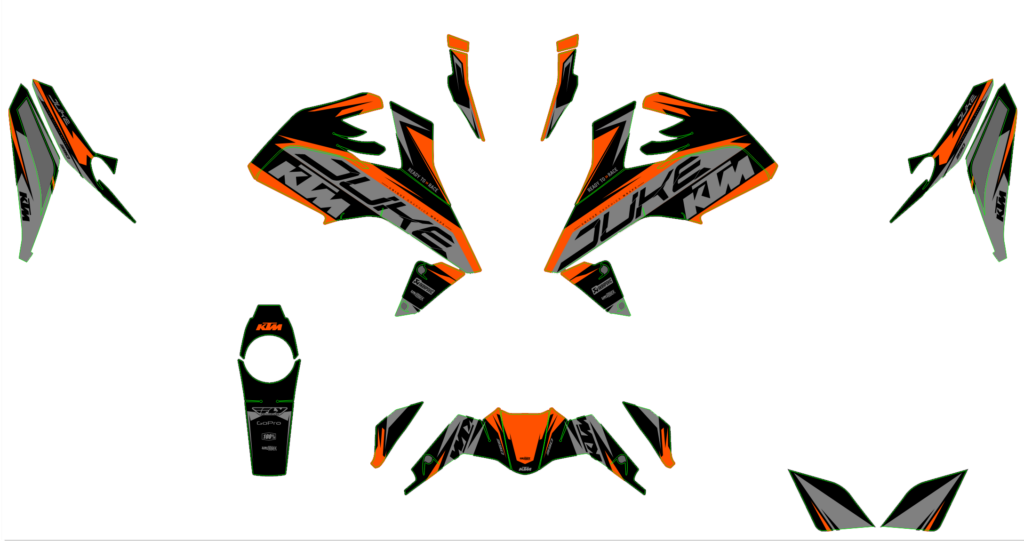 KTM custom motocross graphics design KTM25-184