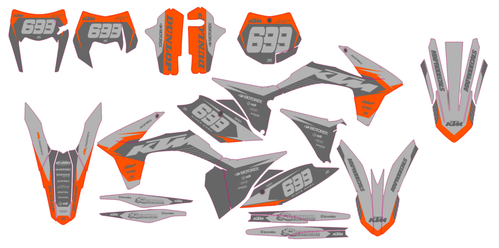 KTM custom motocross graphics design KTM25-189