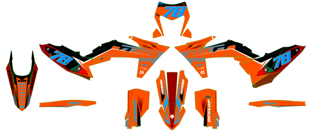 KTM custom motocross graphics design KTM25-198