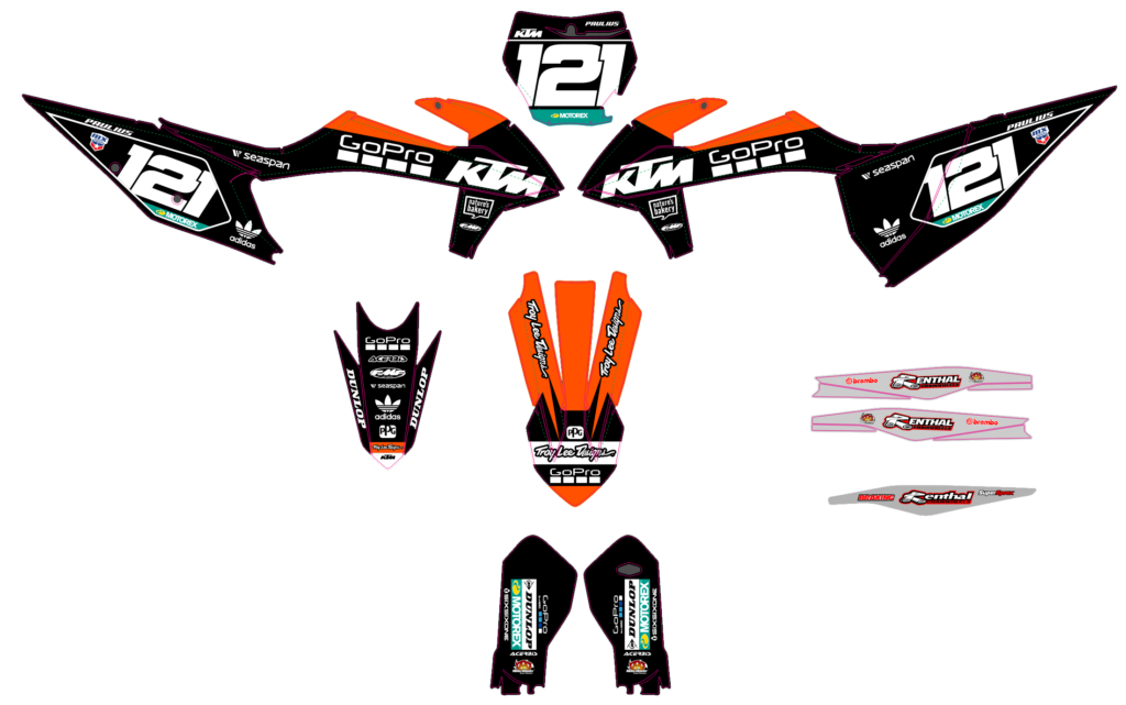 KTM custom motocross graphics design KTM25-200