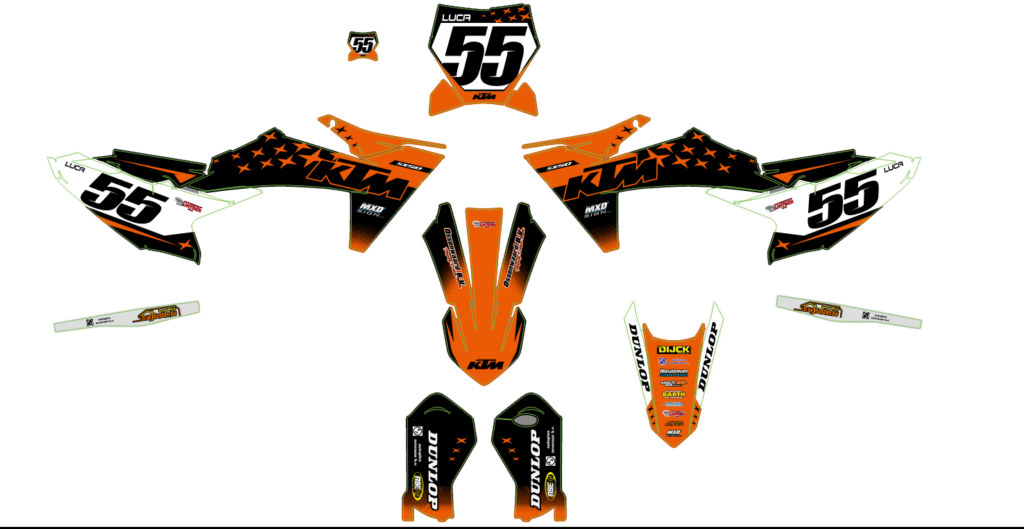 KTM custom motocross graphics design KTM25-201