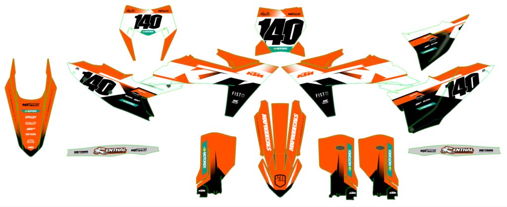 KTM custom motocross graphics design KTM25-202