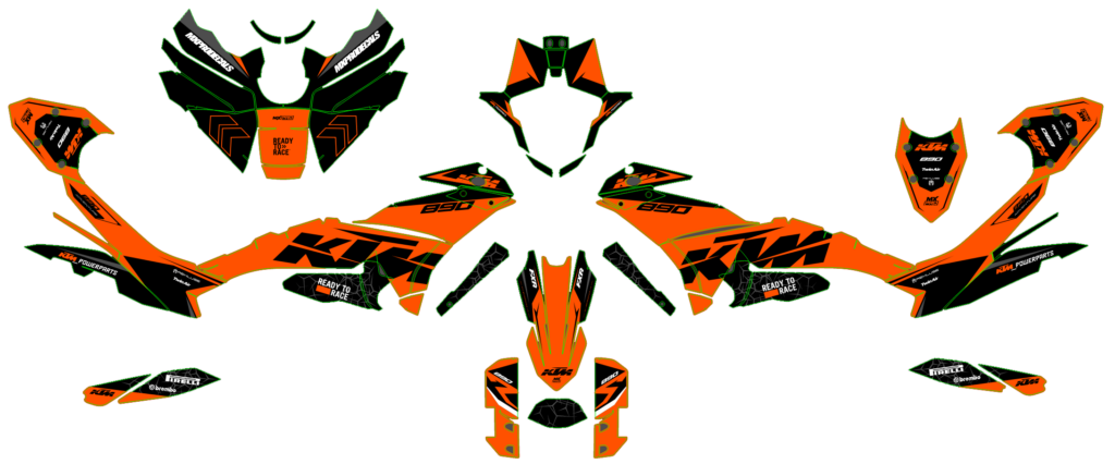 KTM custom motocross graphics design KTM25-208