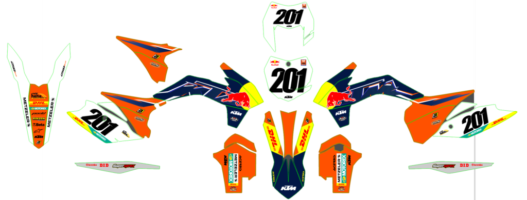 KTM custom motocross graphics design KTM25-218