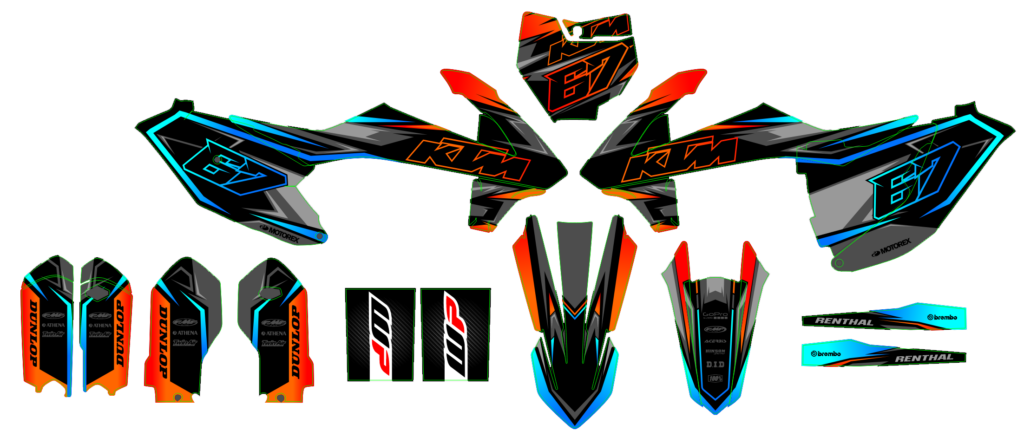 KTM custom motocross graphics design KTM25-221