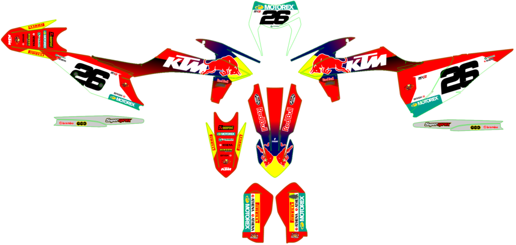 KTM custom motocross graphics design KTM25-224