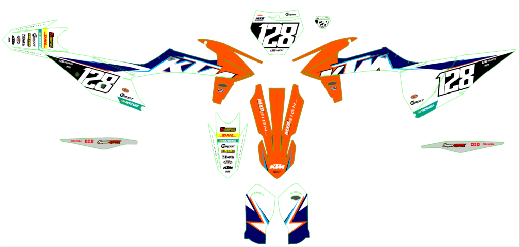 KTM custom motocross graphics design KTM25-228