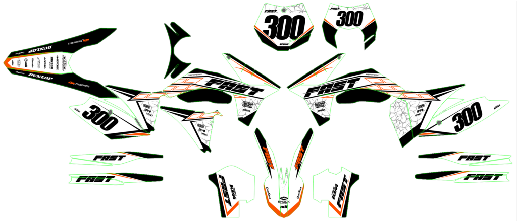 KTM custom motocross graphics design KTM25-229