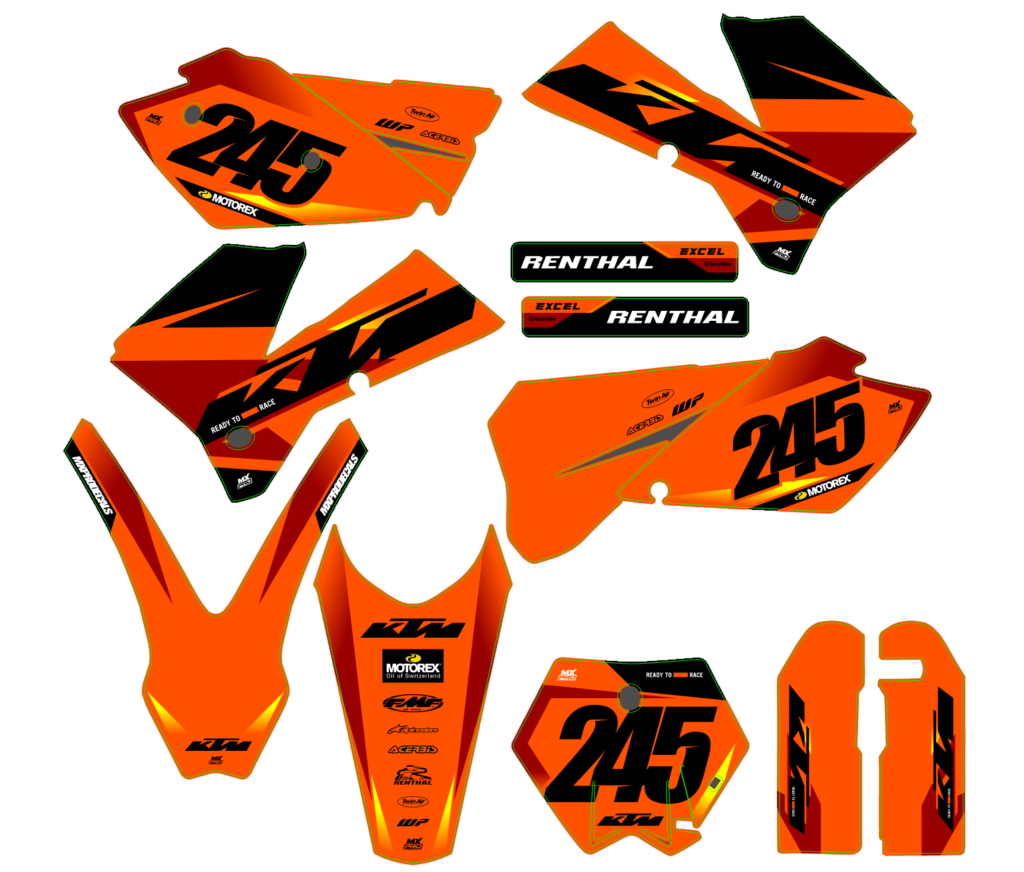 KTM custom motocross graphics design KTM25-233