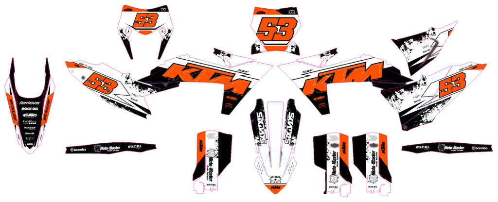 KTM custom motocross graphics design KTM25-234