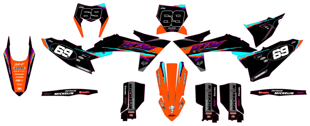 KTM custom motocross graphics design KTM25-239