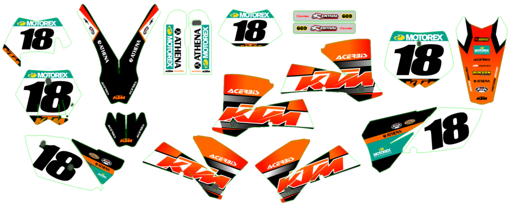 KTM custom motocross graphics design KTM25-243