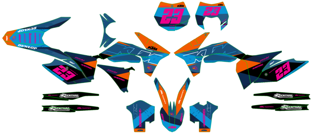 KTM custom motocross graphics design KTM25-244