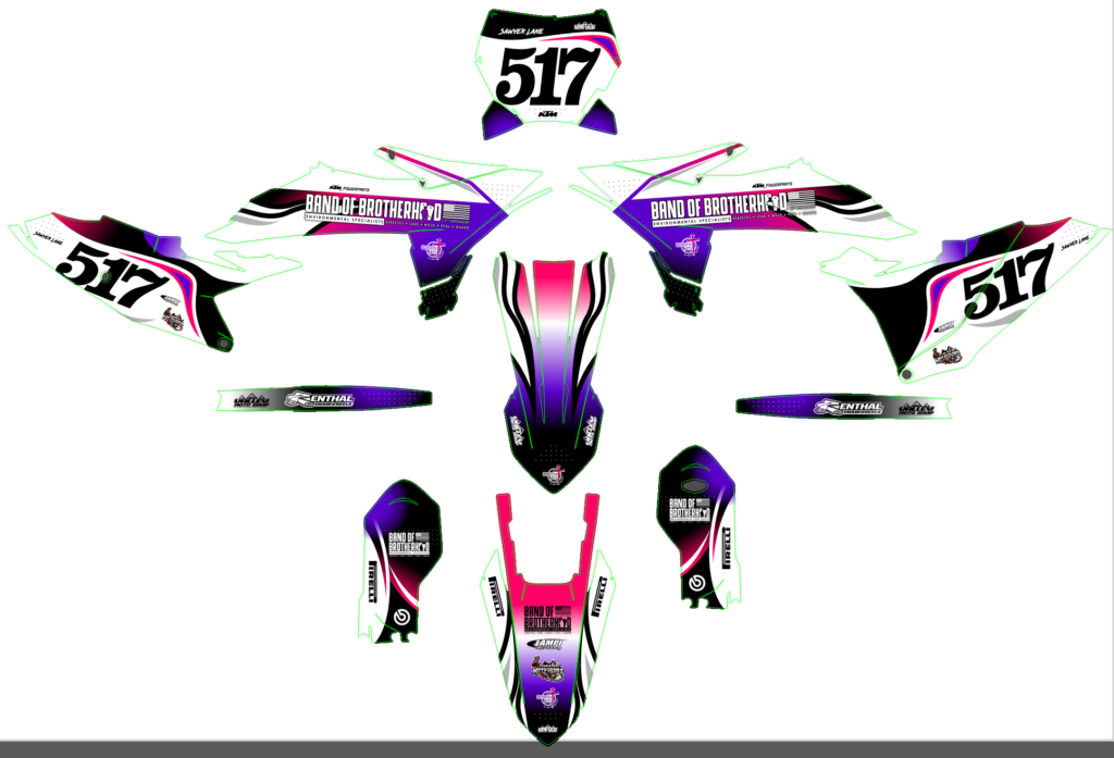 KTM custom motocross graphics design KTM25-248