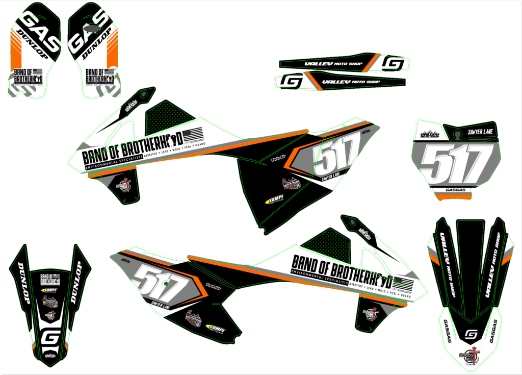 KTM custom motocross graphics design KTM25-249