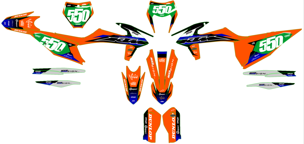 KTM custom motocross graphics design KTM25-256