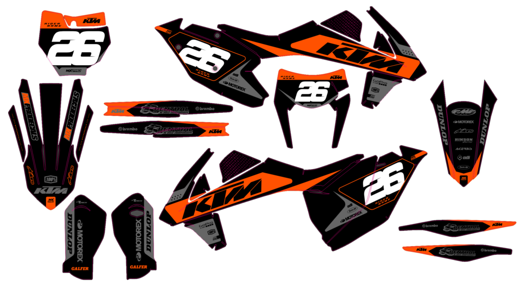 KTM custom motocross graphics design KTM25-259