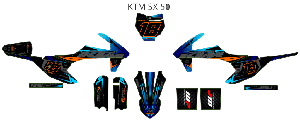 KTM custom motocross graphics design KTM25-278