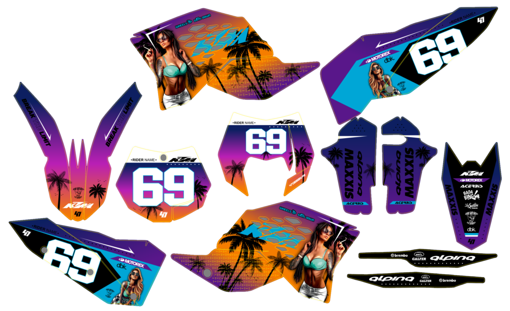 KTM custom motocross graphics design KTM25-279