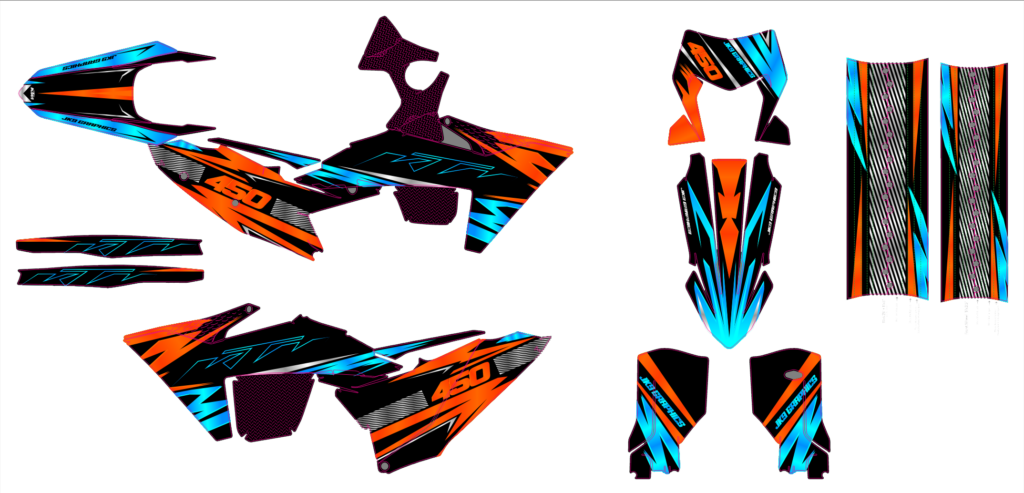 KTM custom motocross graphics design KTM25-28