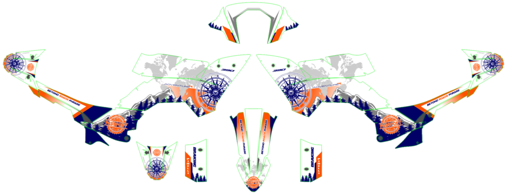 KTM custom motocross graphics design KTM25-286